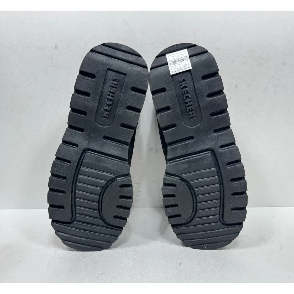 Skechers Jammers Chunky Oxford Women's Size 8 45953 Black Shoes